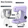 thumbnail image 2 of Batidora de pie Honinst 6.5QT 10 velocidades con cabezal inclinable, color morado, 2 of 7