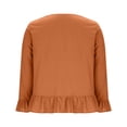 thumbnail image 4 of Vestidos Casuales Para Mujer, Blusas De Mujer De Moda Camiseta/camiseta de manga larga con cuello en V y mangas de encaje de lino sintético para mujer, primavera e invierno, 4 of 6