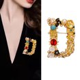 thumbnail image 2 of Daolelai Alphabet Pearl Brooch, 2 of 2