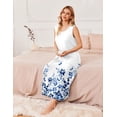 thumbnail image 4 of Ekouaer Nightgowns for Women Sleeveless Sleepshirt Long Print House Dress Tank Nightshirt Maxi Casual Dress with Pockets, 4 of 6