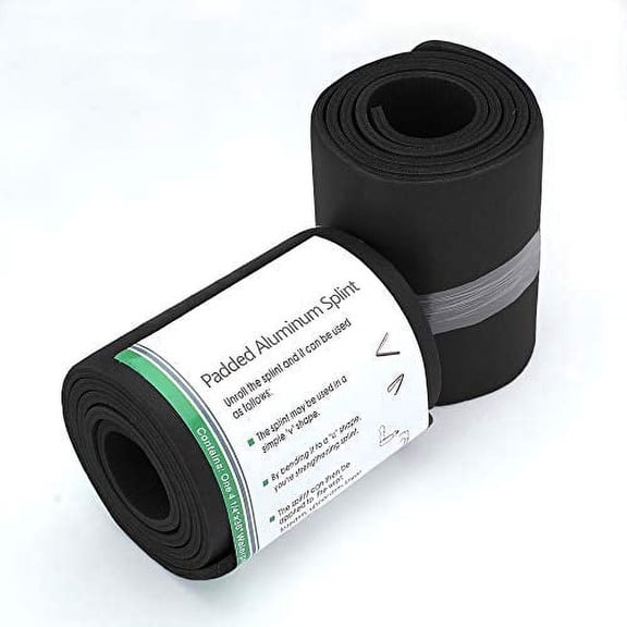 ASA TECHMED Universal Aluminum Splint Rolls – 36" Emergency Fracture Splints for First Aid, Sports, Medical, Home, EMT, Black, 1 Roll