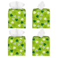 thumbnail image 2 of Gukieu St. Patrick's day Print Leather Tissue Box, PVC Waterproof Velcro Opening and Closing Square Tissue Box Holder, Suitable for Home and Office Decoration, 2 of 7
