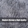 thumbnail image 2 of Alfombra De Pelo Largo para Salón Alfombra Peluda De Diseño Moderno Alfombra Grande Lavable con Fondo Antideslizante para Dormitorio, Salón, Pasillo, Tamaño 50 x 160 cm, Color Blanco, 2 of 5