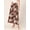Brown, variant on Women's Printed Poly Rayon Calf Length High Waist Skirt Flared Hem Casual Summer Wear Light Weighted Regular Long Beach Wear Party Wear Skirt