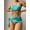Green, variant on New 3 Pieces Ombre Lace Up Bikini Swimsuit & Beach Skirt Sexy Swimwear Women Bathing Swimming Swim Suit Female Summer Beachwear