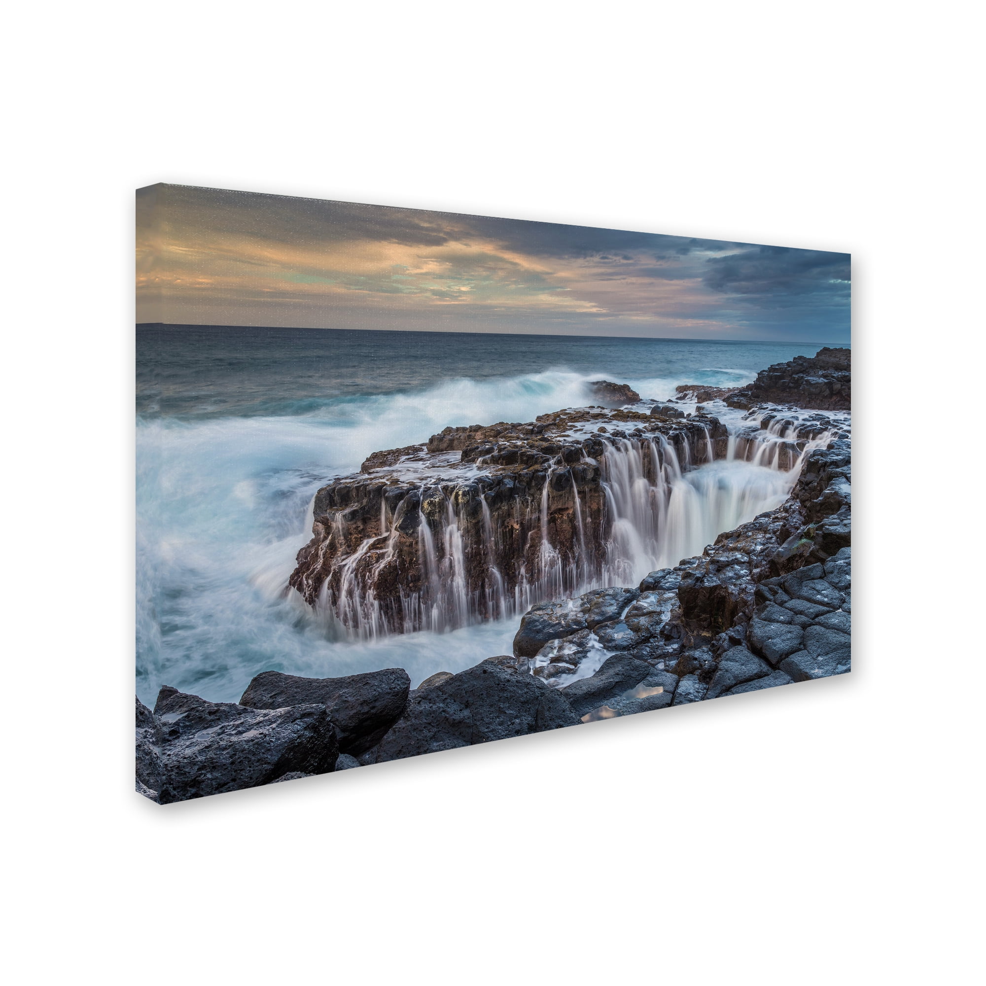 Trademark Fine Art 'Queen's Bath Kauai' Canvas Art by Pierre Leclerc