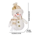 thumbnail image 2 of Santa Snowman Doll Christmas Tree Ornament 10 Inch Holiday Home Decor with Movable Arms Festive Gift, 2 of 2