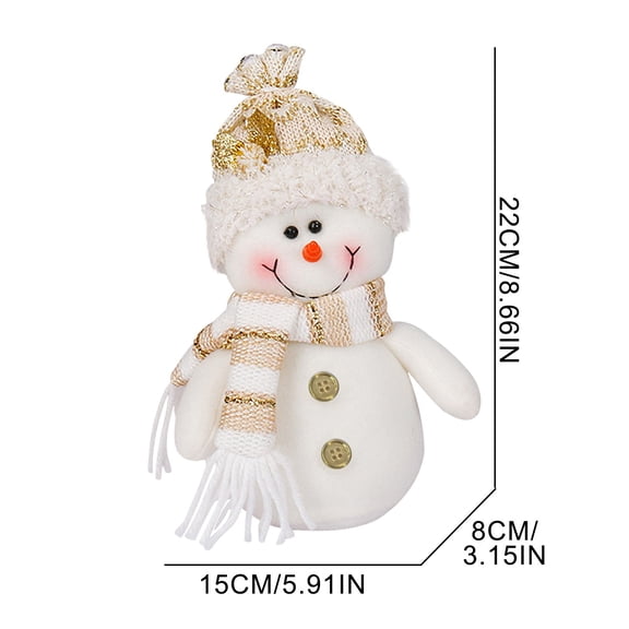 Christmas Plush Toys Decorations, Snowman Santa Claus Stuffed Christmas Plush Toy for Family and Kids Grandchildren Lovely Cute Doll 10 Inch