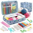 thumbnail image 1 of EASTIN 59 Pcs Include 5 Skeins Yarn Hooks Needles Storage Bag Crochet Kit with Knitting Accessories Set for Beginners Gift Freeshipping, 1 of 7