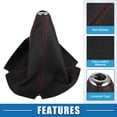 thumbnail image 4 of Unique Bargains Car Shift Boot Cover Universal Gear Shift Knob Dust Cover Simili Cuir, 4 of 7