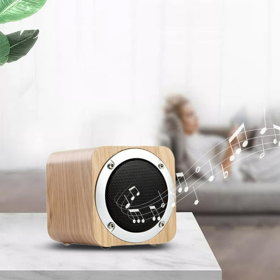 Portable Bluetooth Speaker with FM Radio, 8W Stereo Sound, 10-Hour Playtime, TF Card & AUX Input - Khaki, 1800mAh Battery, 10m Wireless Range, Compact 4.1x4.1x3.9in Design