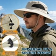 thumbnail image 5 of (2 pack) EINSKEY Sun Hat for Men Women, Waterproof Wide Brim Boonie Bucket Hat for Fishing Hiking - Beige, 5 of 9