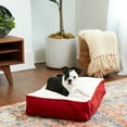 thumbnail image 3 of Happy Hounds Buster Sherpa Rectangle Pillow Style Dog Bed, Crimson, Extra Small (24 x 18 in.), 3 of 8