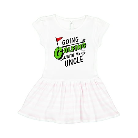 

Inktastic Going Golfing with My Uncle- Kids Golf Gift Toddler Girl Dress