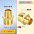 BDKWID-1 Pack Brass Pipe Fittings, 1/2