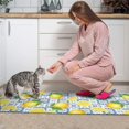 thumbnail image 3 of Lemon and Tile Blue Pattern Anti Fatigue Kitchen Rugs Set Of 2, Non Slip Washable Decorative Floor Mats for Kitchen Sink Laundry, 17"x30" and 17"x47", 3 of 6