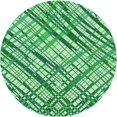 thumbnail image 1 of Ahgly Tapis Rond Lavable en Machine Intérieur Transitionnel Vert, 4 Pieds Rond, 1 of 7