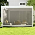 thumbnail image 2 of Mirador 111S Outdoor Pergola Aluminum Pull Down Privacy Screen 13' Side, White(Not Pergola), 2 of 6