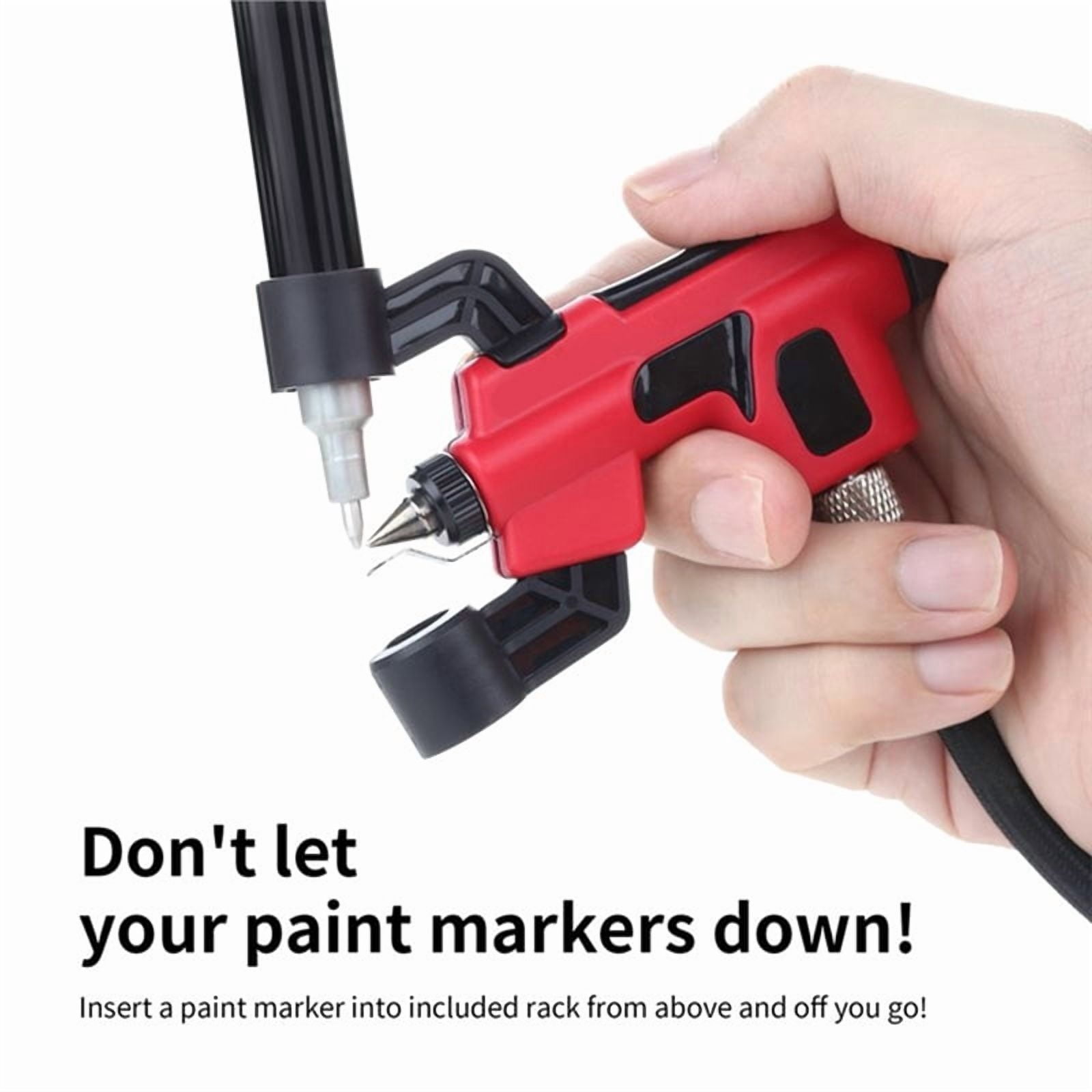 PT-AB Wash-Free Airbrush with Marker Rack for Model Painting Tools Easy-to- Model Paint Hobby DIY Craft Tool