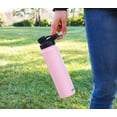thumbnail image 3 of MIRA 24 oz Stainless Steel Water Bottle - Hydro Vacuum Insulated Metal Thermos Flask Keeps Cold for 24 Hours, Hot for 12 Hours - BPA-Free Spout Lid Cap - Taffy Pink, 3 of 7