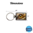 thumbnail image 3 of Close-Up Of a Snake's Eye Reptile Metal Rectangle Keychain, 3 of 7