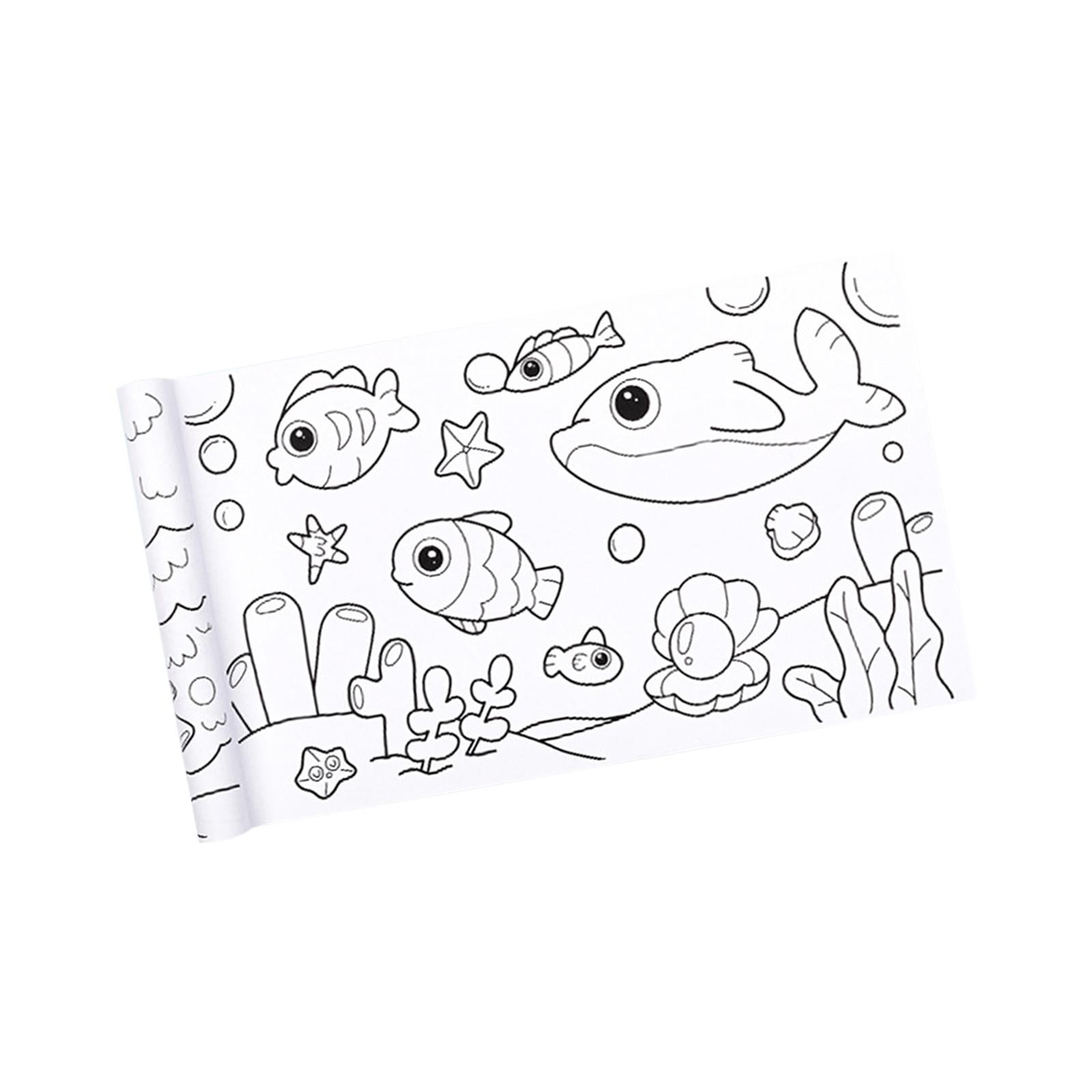  Children's Drawing Roll, Coloring Paper Roll for Kids, 2024 New  Drawing Paper Roll DIY Painting Drawing Paper, Drawing Rolly Paper for  Children (Animal World) : Home & Kitchen
