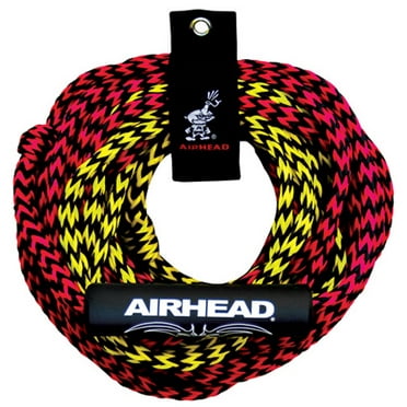 Kwik Tek AHTR-22 Airhead 2 Rider Tube Rope, 2 Sect, Float