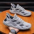 thumbnail image 2 of Homeyce Men Slip On Hollow Mesh Hiking Sneakers Breathable Quick Dry Lightweight Non-Slip Comfortable Casual Walking Shoes for Men Outdoor Sport Running Road Workout Travel,Gray 39, 2 of 3