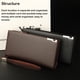 thumbnail image 2 of Minnieouse Cartera larga de lujo para hombre, tarjetero de estilo Simple, monedero de bolsillo para hombre, bolsa de teléfono con tres monedas de Carteras Negro, 2 of 6