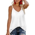 thumbnail image 2 of Babysbule Womens Tank Tops Fashion Woman V-Neck Sleeveless T-Shirt Summer Solid Loose Blouse Tops, 2 of 8