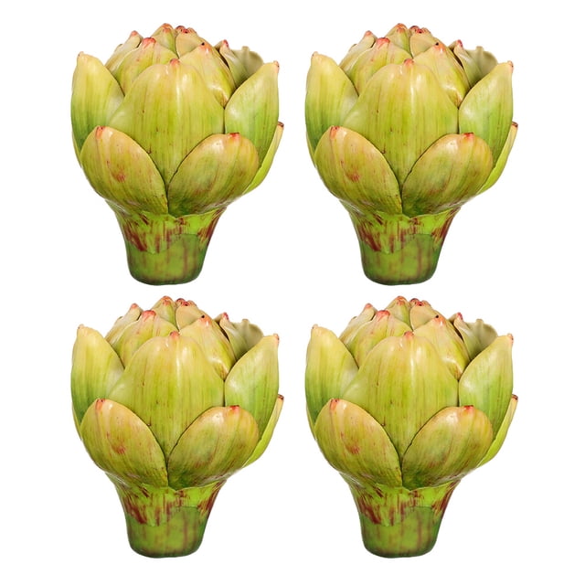 4 PCS FALSO ARTICHOKES ARTICOKES DE ARTICOKES PLÁSTICO DE ARTICOKES DE PLÁstes