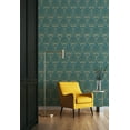 thumbnail image 3 of Blue Bold Art Deco Fan Wallpaper R8373, 3 of 5
