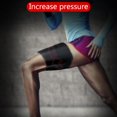 thumbnail image 2 of Thigh Brace Support  Adjustable Hamstring Quad Compression Sleeve  Neoprene Thigh Wrap Upper Leg Compression Sleeve Leg Slimmer for Women Men  Great for Muscle Injury Strain Recovery  Bla, 2 of 8