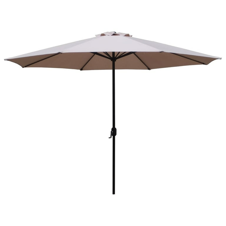 5-6foot patio umbrellas with base CABANA 9 Ft Patio Umbrella with Bronze Round Base Weight Included, Gray