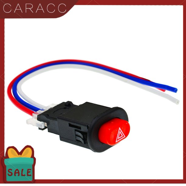 - interruptor de luz de peligro para motocicleta, doble advertencia, cables de señal de emergencia huangjie unisex