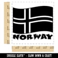 thumbnail image 2 of Norway with Waving Flag Cute Self-Inking Rubber Stamp Ink Stamper - Blue Ink - Large 1-1/2 Inch, 2 of 7