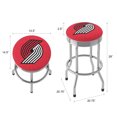 thumbnail image 2 of Trademark Gameroom Portland Trail Blazers City Chrome Ribbed Barstool, 2 of 5
