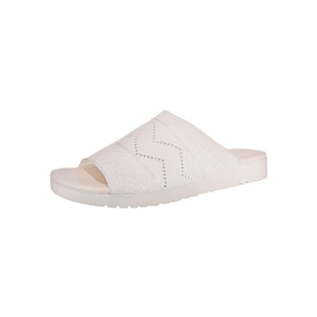 

Ritualay Ladies Sandals Slip On Slides Summer Flat Nonslip Open Toe Footbeds Womens Women s Comfortable Slide Slippers White 9