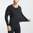 thumbnail image 6 of KeShDi Men Thermal Underwear Set Men Casual Solid Long Sleeves High Elasticity Keep Warml Underwear and Pants Suit Black 2X, 6 of 8