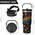 thumbnail image 5 of 1pc Love Is Love 30oz Tumbler with Straw & Handle - Insulated Stainless Steel Cup | Holiday Gift for Man Women (Christmas, Valentine's, Birthday), 5 of 7