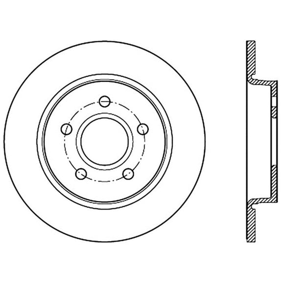 StopTech 12-15 Ford Focus w/ Rear Disc Brakes Rear Left Slotted & Drilled Rotor Fits select: 2016-2018 FORD FOCUS SE