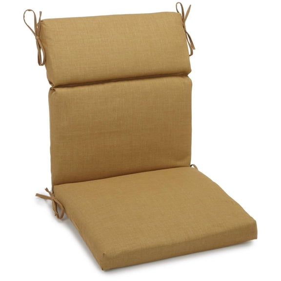 Blazing Needles Spun Polyester Outdoor Seat/Back Chair Cushion-Color:Wheat