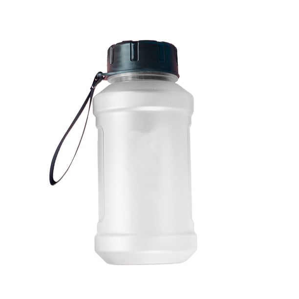Hervidor deportivo de 1000 ml, esmerilado, para exteriores, fitness, bebida recta, con cuerda, práctico vaso de plástico