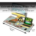 thumbnail image 3 of XXL Mouse Pad, Gaming Mousepads Desktop Mats, Extra Large Desk Pad Non-Slip Rubber Base Waterproof with Stitched Edges, 35.4 X 15.7 inch for Work/Game/Office/Home Japanese Traditional Fish, 3 of 6