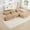 Camel, variant on YWEN 116" Modern Compressed Boneless Couch with Ottoman, 3 Seater Large L Shaped Sectional Couches for Living Room, Corduroy Cloud Modular Sectional Sofa, Memory Foam, Extra Deep, No Assembly