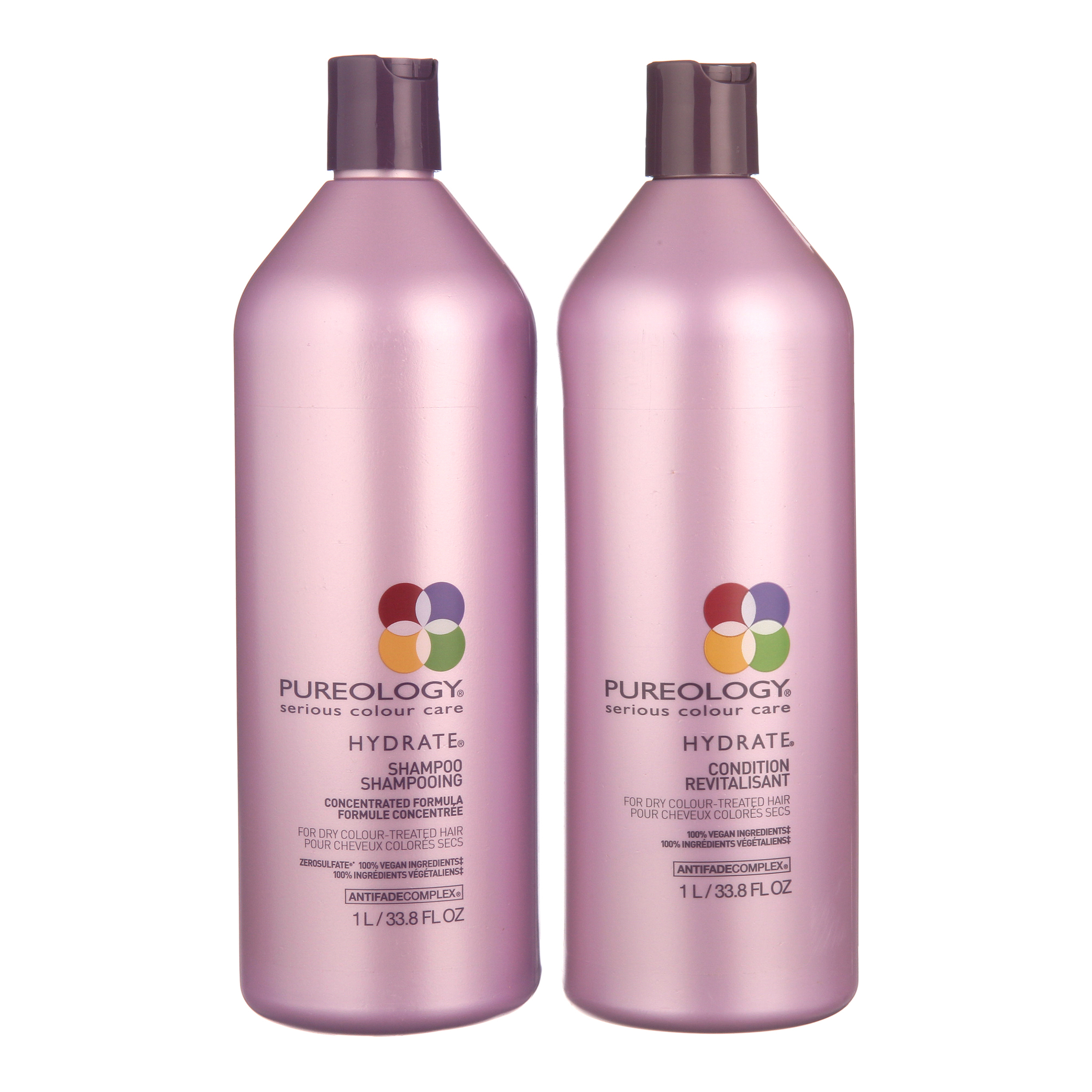 ($138 Value) Pureology Hydrate Shampoo And Conditioner Liter Set, 33.8 Fl Oz - image 3 of 7