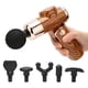 thumbnail image 3 of Pistola de masaje portátil con textura de madera y velocidad ajustable para terapia de tejido muscular profundo, 3 of 8