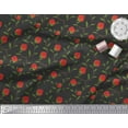 thumbnail image 2 of Soimoi Cotton Duck Fabric Leaves & Strawberry Fruits Fabric Prints By Yard 42 Inch Wide, 2 of 3