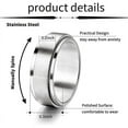 thumbnail image 4 of Janrevotw Personalized Metal Ring, Finger Ring Rotatable Decompression Matte Brushed Couple Rings Titanium Steel Hand Jewelry Comfortable And Durable Wedding Ring, 4 of 8