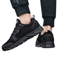 thumbnail image 5 of Men's Running Sneakers Wide Width Knit Sneakers Comfortable 𝖫a𝖼e Up Tennis Shoes Res𝗂st𝖺𝗇𝗍 Non-S𝗅ip Sport Shoes Mesh Breathable Running Shoes So𝗅id Color Outdoor Athlet𝗂c Shoes, 5 of 9